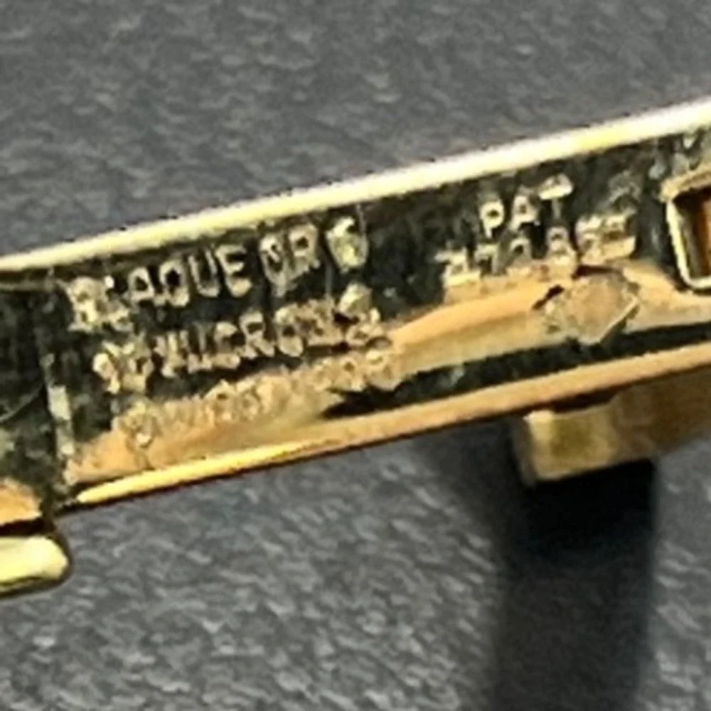 Ernest Borel Vintage Gold Textured Manual Wind Swiss Cocktail‎ Watch 10 Microns